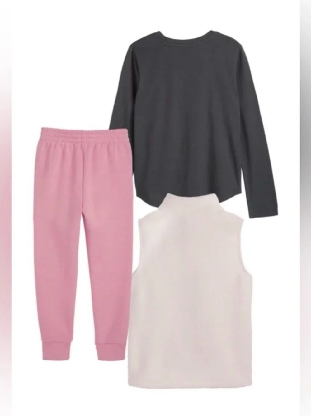 NWT PUMA 3PC Kids' Pink Jogger Set - Picture 3 of 7